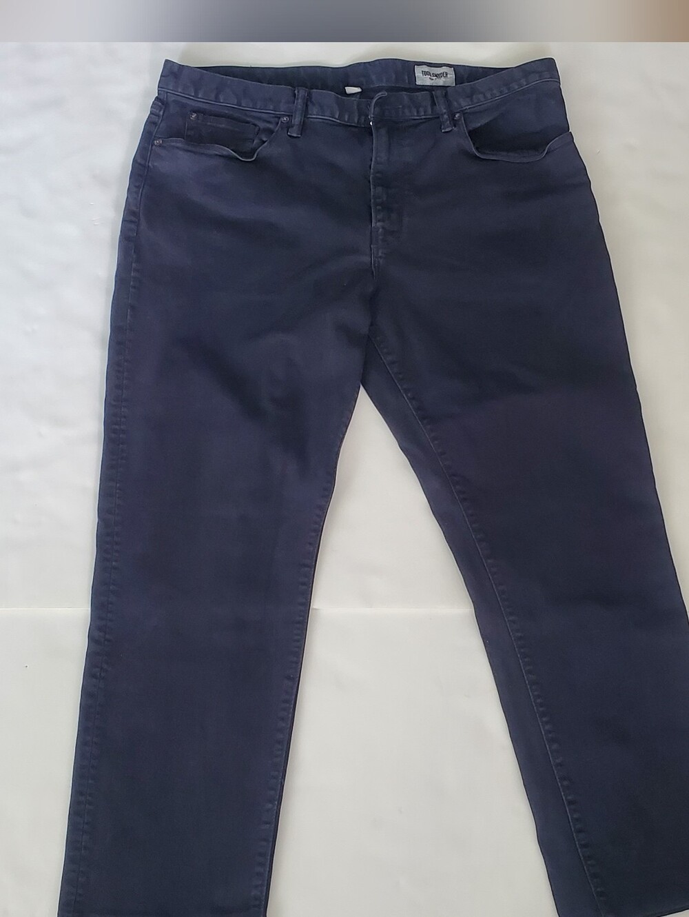 Todd Snyder Mens Navy Blue Flat Front Cotton Chino Pants 36x32 (36x26 Actual)